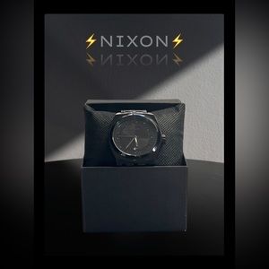 ⚡️NIXON⚡️ The Monopoly Crystal Black Dial Black IP Steel Bracelet Watch
